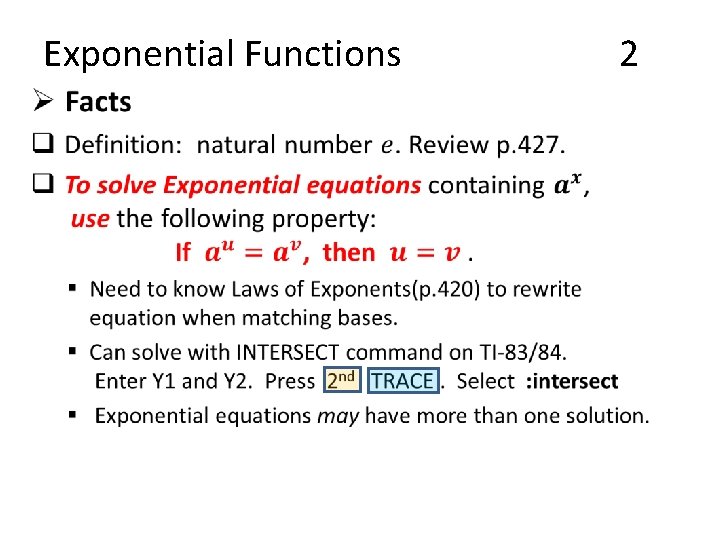 Exponential Functions • 2 