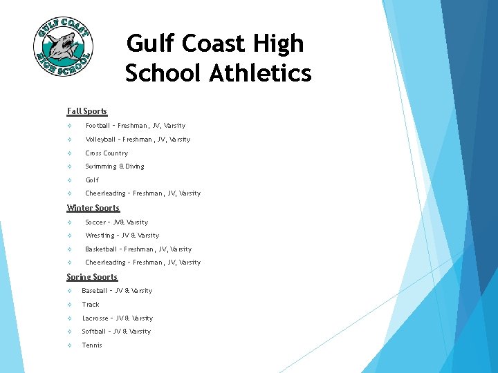 Gulf Coast High School Athletics Fall Sports v Football – Freshman, JV, Varsity v