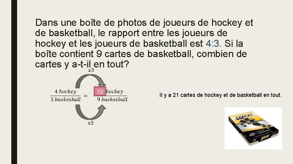 Dans une boîte de photos de joueurs de hockey et de basketball, le rapport