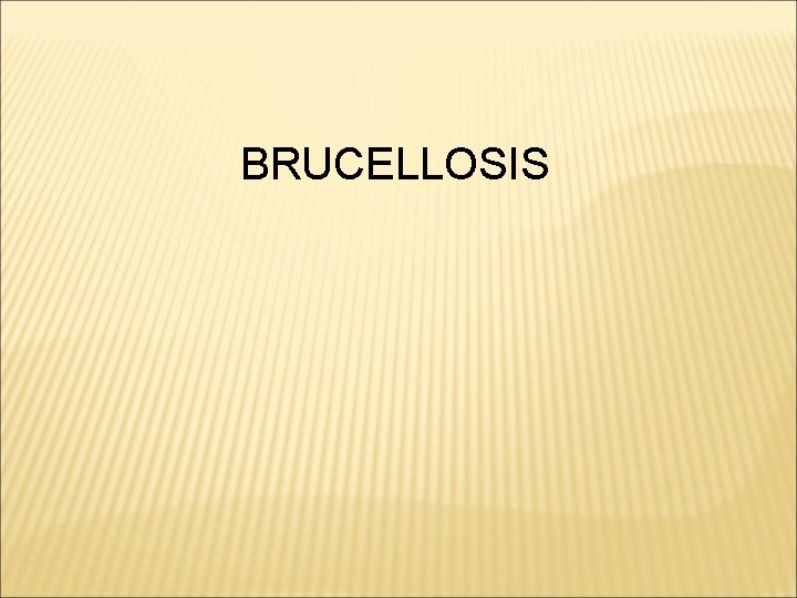 BRUCELLOSIS 