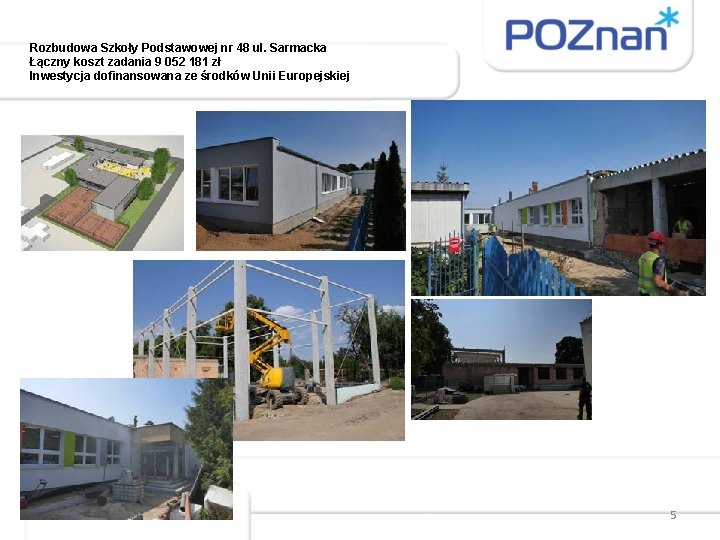 Rozbudowa Szkoły Podstawowej nr 48 ul. Sarmacka Łączny koszt zadania 9 052 181 zł