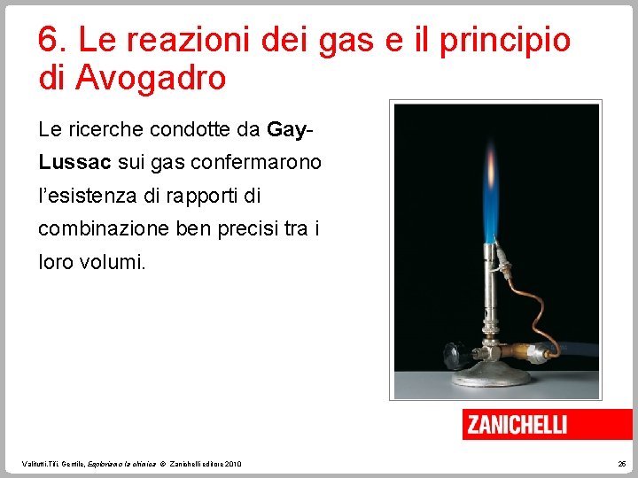 6. Le reazioni dei gas e il principio di Avogadro Le ricerche condotte da