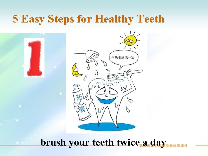 5 Easy Steps for Healthy Teeth brush your teeth twice a day 