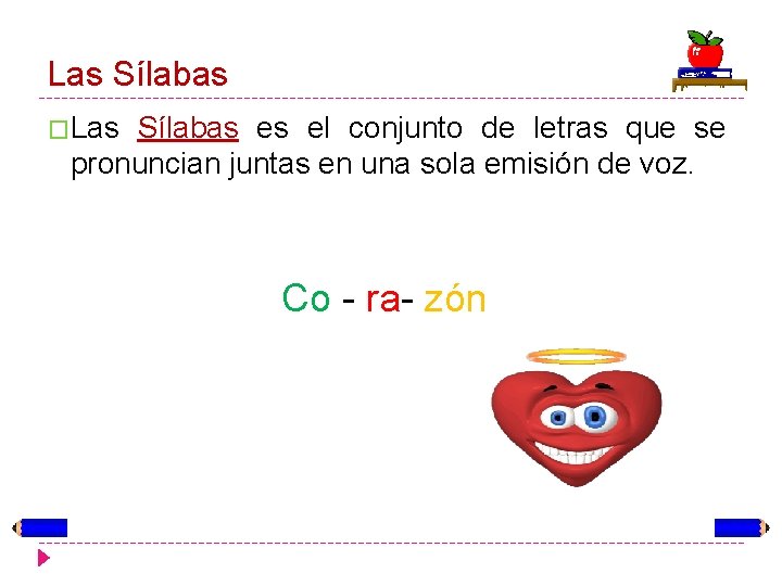 Las Sílabas �Las Sílabas es el conjunto de letras que se pronuncian juntas en