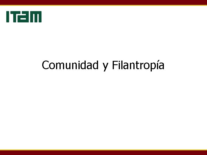 Comunidad y Filantropía 