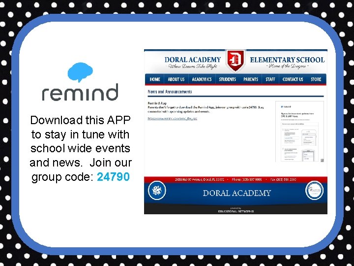 Download this APP to stay in tune with school wide events and news. Join Download this APP to stay in tune with school wide events and news. Join