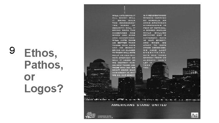 9 Ethos, Pathos, or Logos? 9 Ethos, Pathos, or Logos?