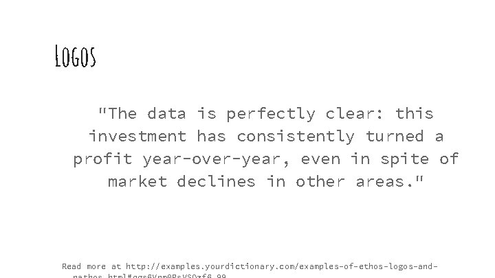 Logos "The data is perfectly clear: this investment has consistently turned a profit year-over-year, Logos "The data is perfectly clear: this investment has consistently turned a profit year-over-year,