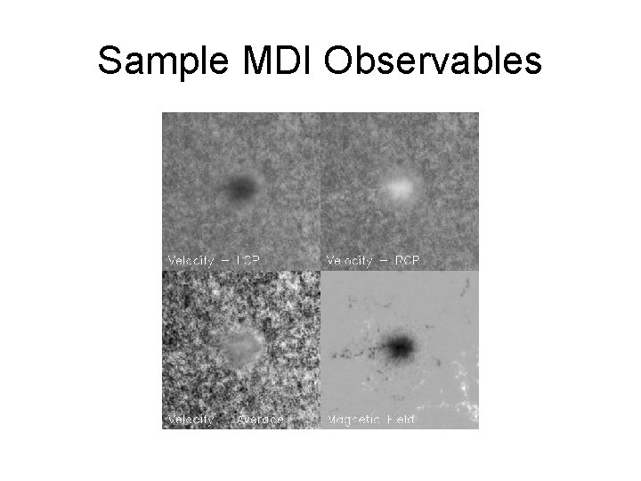 Sample MDI Observables 