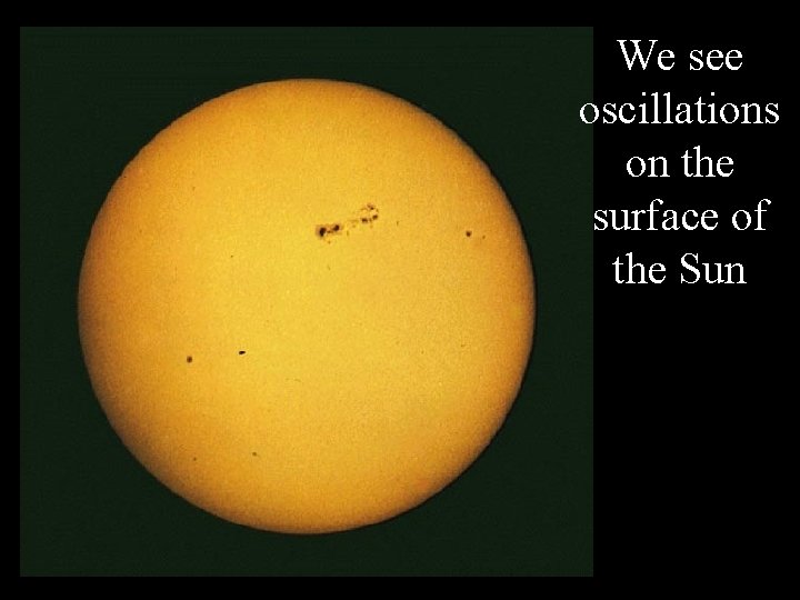 We see oscillations on the surface of the Sun 