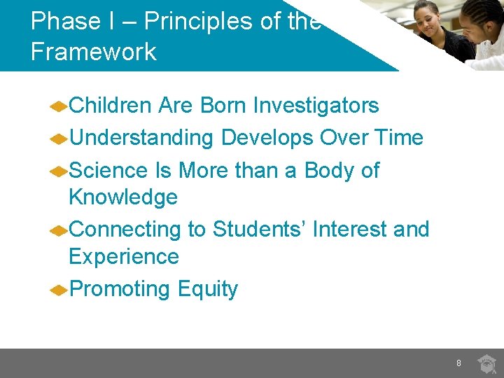 Phase I – Principles of the Framework Children Are Born Investigators Understanding Develops Over Phase I – Principles of the Framework Children Are Born Investigators Understanding Develops Over