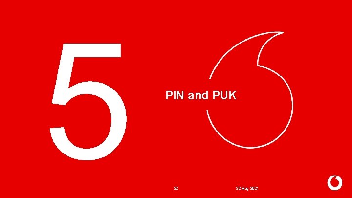 5 PIN and PUK 22 22 May 2021 5 PIN and PUK 22 22 May 2021