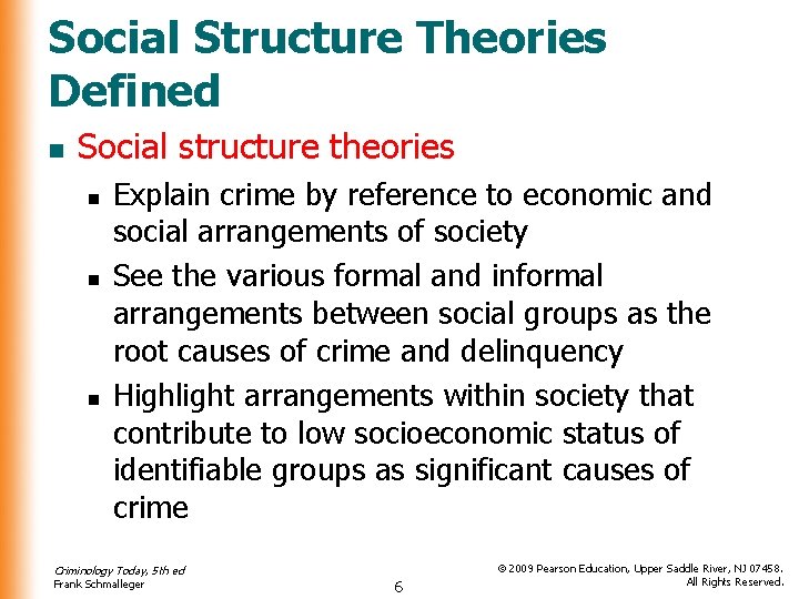 Social Structure Theories Defined n Social structure theories n n n Explain crime by Social Structure Theories Defined n Social structure theories n n n Explain crime by