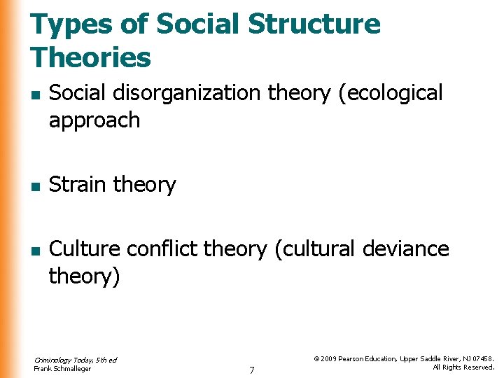 Types of Social Structure Theories n n n Social disorganization theory (ecological approach Strain Types of Social Structure Theories n n n Social disorganization theory (ecological approach Strain
