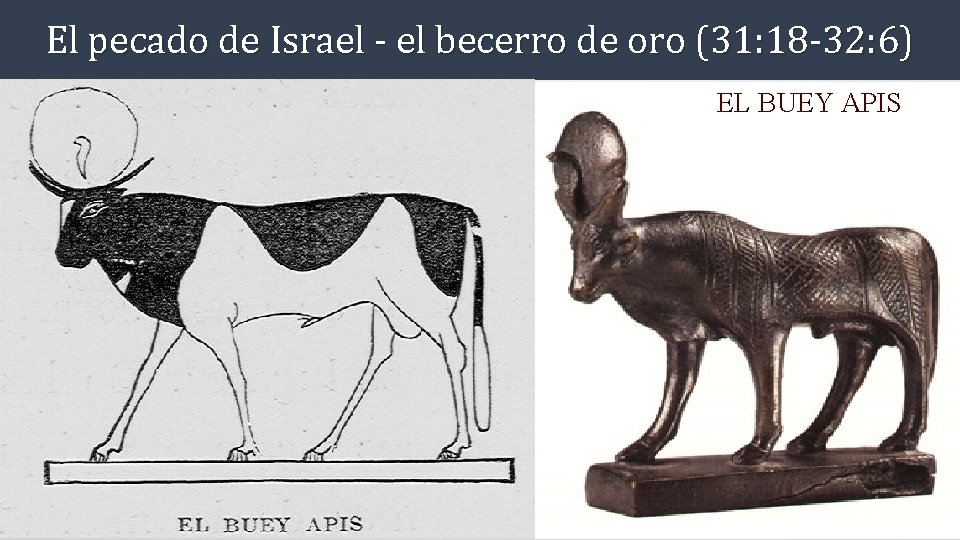 El pecado de Israel - el becerro de oro (31: 18 -32: 6) EL