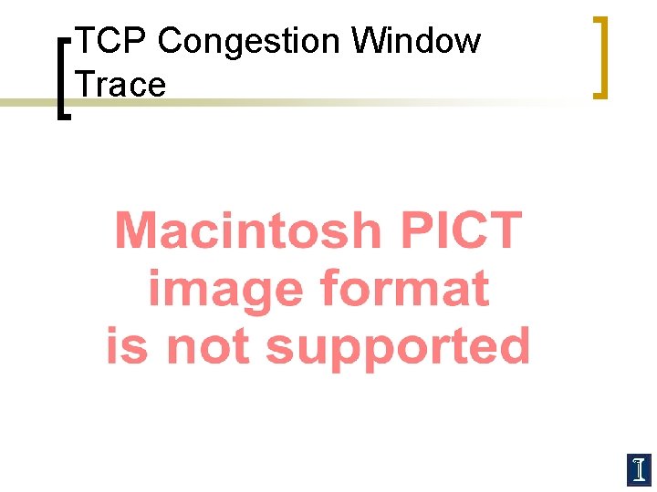 TCP Congestion Window Trace 