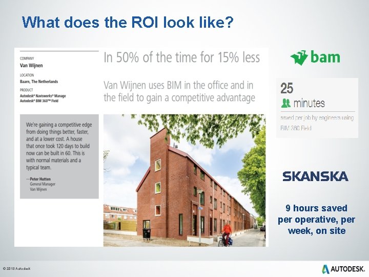 What does the ROI look like? 9 hours saved per operative, per week, on