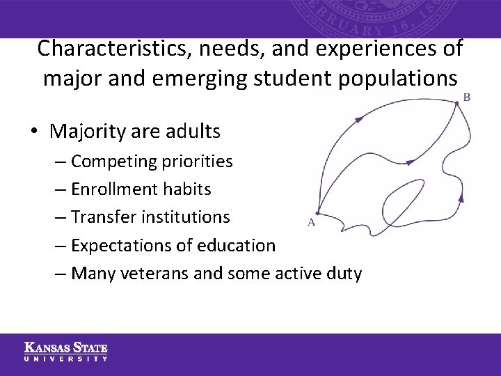 Characteristics, needs, and experiences of major and emerging student populations • Majority are adults Characteristics, needs, and experiences of major and emerging student populations • Majority are adults