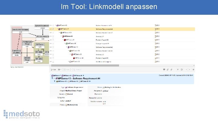 Im Tool: Linkmodell anpassen 