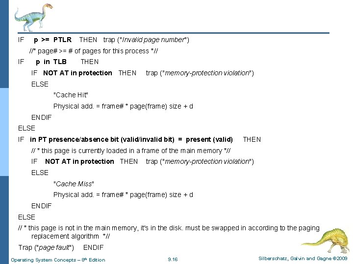 IF p >= PTLR THEN trap ("Invalid page number") //* page# >= # of