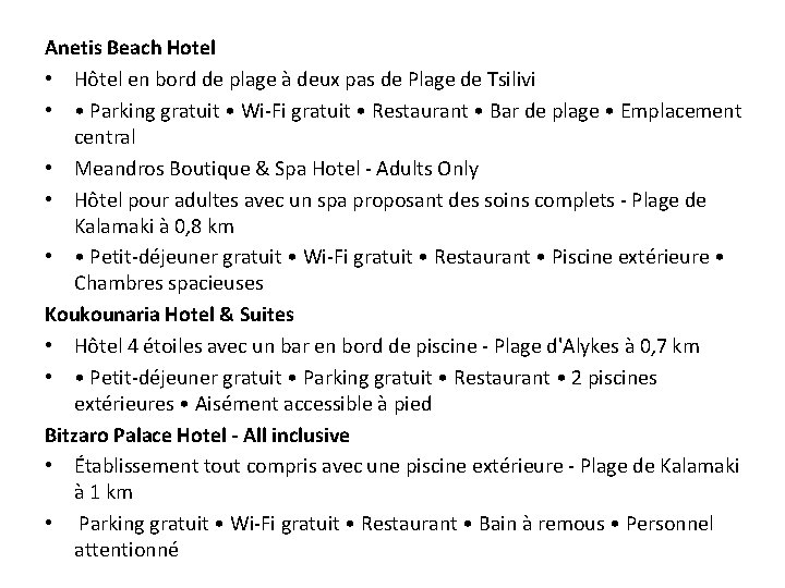 Anetis Beach Hotel • Hôtel en bord de plage à deux pas de Plage