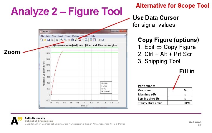 Analyze 2 – Figure Tool Alternative for Scope Tool Use Data Cursor for signal