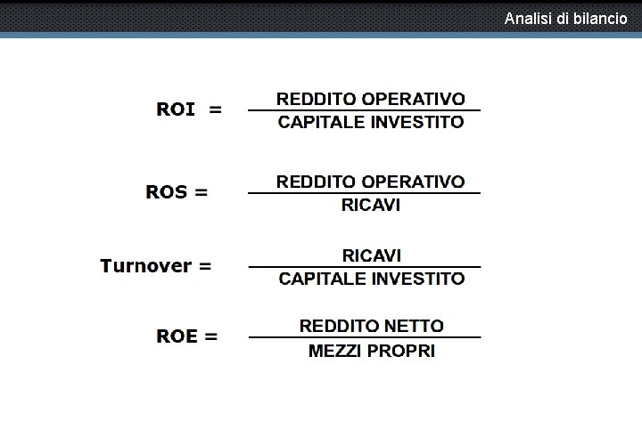 Analisi di bilancio 