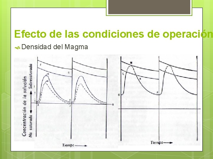 Efecto de las condiciones de operación Densidad del Magma 