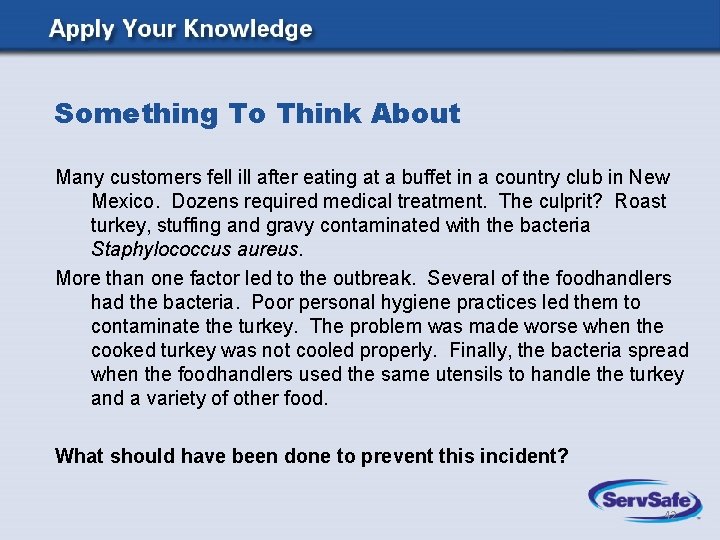Something To Think About Many customers fell ill after eating at a buffet in Something To Think About Many customers fell ill after eating at a buffet in