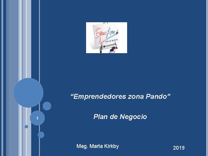“Emprendedores zona Pando” 1 Plan de Negocio Mag. Marta Kirkby 2019 