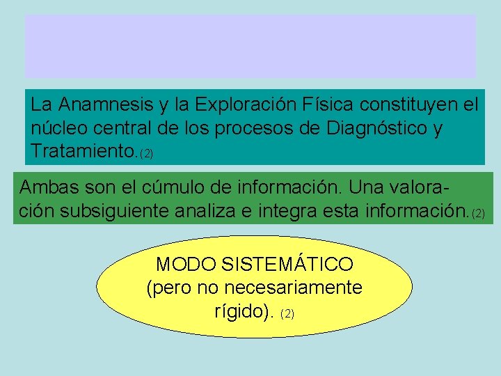 HISTORIA CLÍNICA La Anamnesis y la Exploración Física constituyen el núcleo central de los