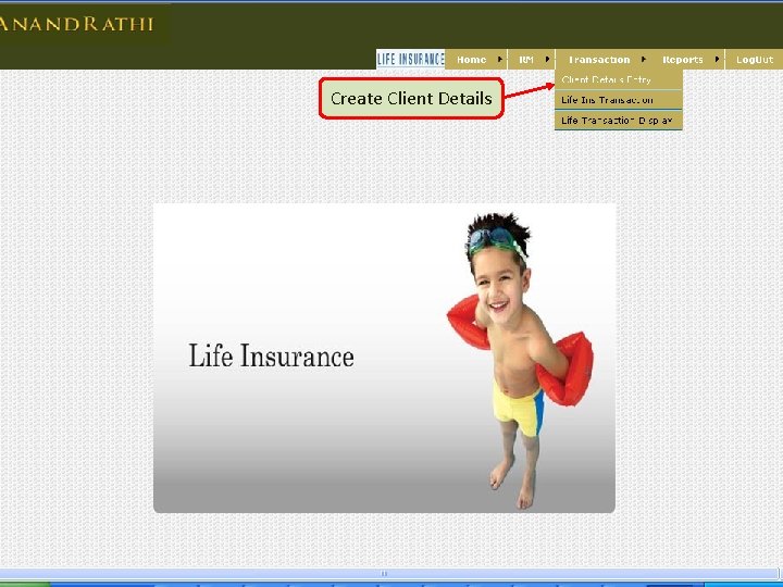 Create Client Details Create Client Details