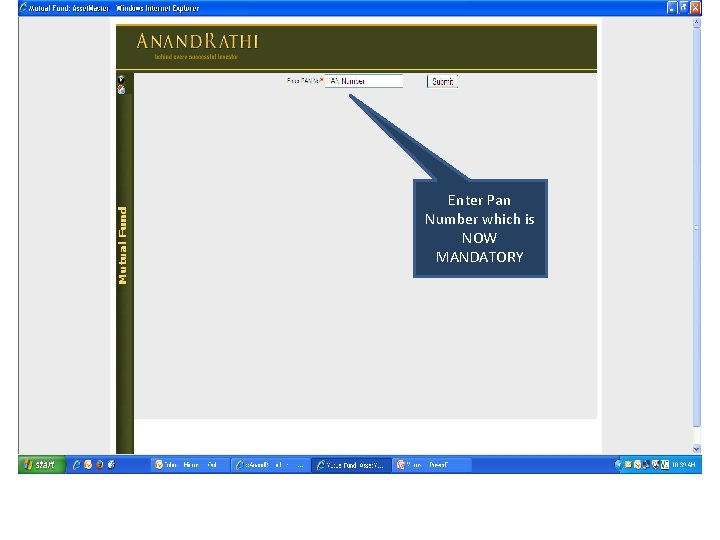 Enter Pan Number which is NOW MANDATORY Enter Pan Number which is NOW MANDATORY