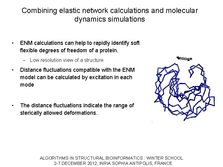 Combining elastic network calculations and molecular dynamics simulations • ENM calculations can help to