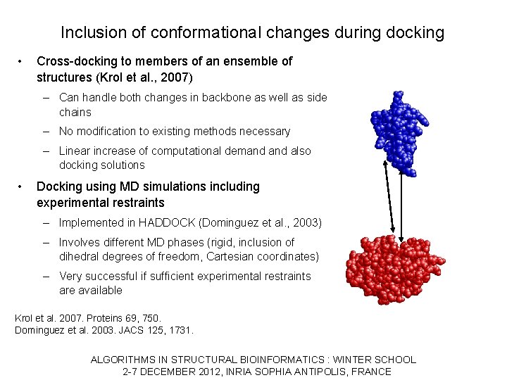 Inclusion of conformational changes during docking • Cross-docking to members of an ensemble of
