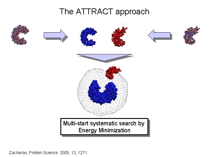 The ATTRACT approach Multi-start systematic search by Energy Minimization Zacharias, Protein Science. 2003, 1271.