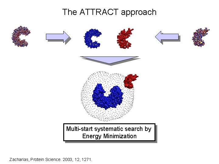 The ATTRACT approach Multi-start systematic search by Energy Minimization Zacharias, Protein Science. 2003, 1271.