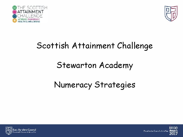 Scottish Attainment Challenge Stewarton Academy Numeracy Strategies 