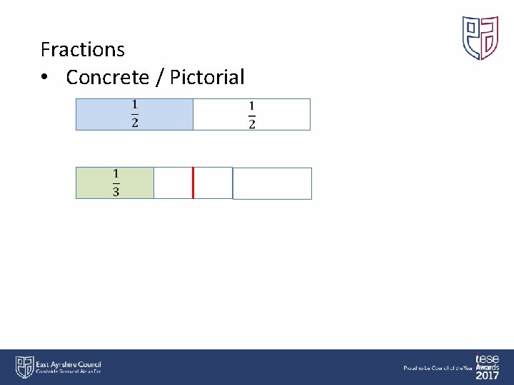 Fractions • Concrete / Pictorial 