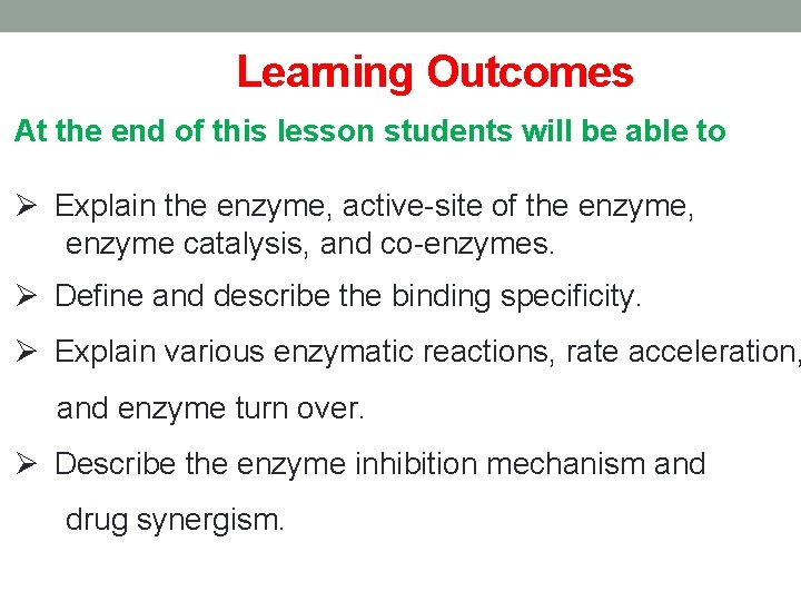 Learning Outcomes At the end of this lesson students will be able to Ø Learning Outcomes At the end of this lesson students will be able to Ø