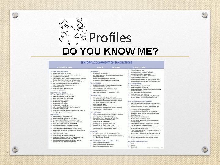 Profiles DO YOU KNOW ME? 