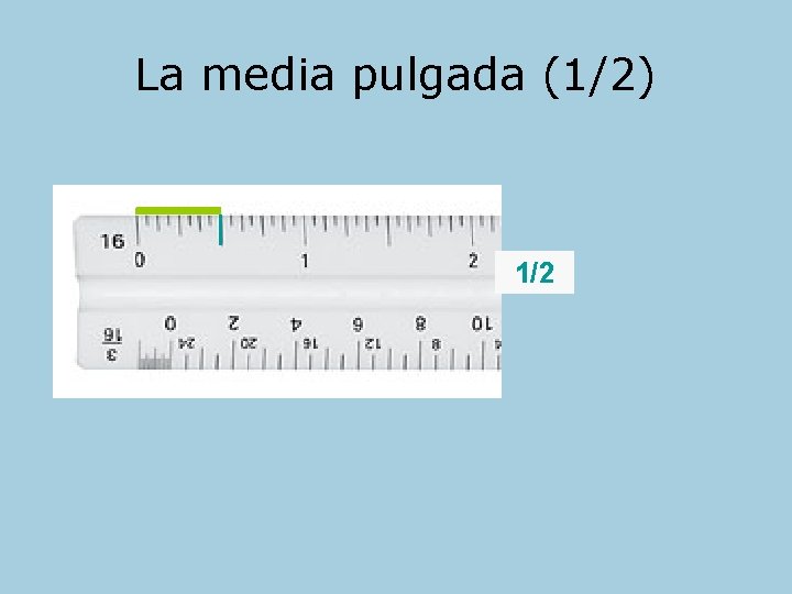 La media pulgada (1/2) 1/2 