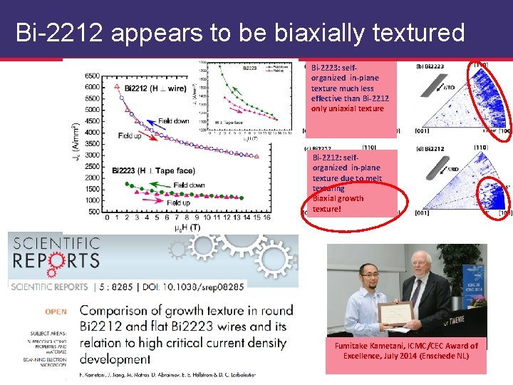 Bi-2212 appears to be biaxially textured Bi-2223: selforganized in-plane texture much less effective than
