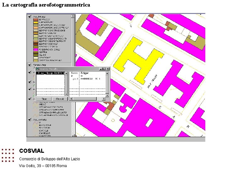 La cartografia aerofotogrammetrica COSVIAL Consorzio di Sviluppo dell’Alto Lazio Via Goito, 39 – 00185