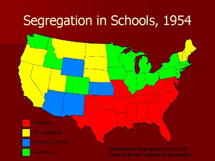 Segregation in Schools, 1954 