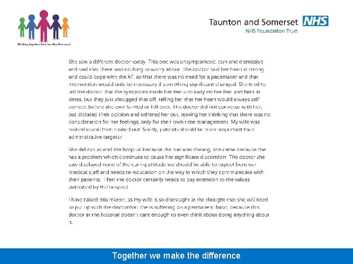 Together we make the difference 