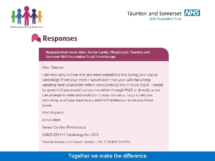 Together we make the difference 