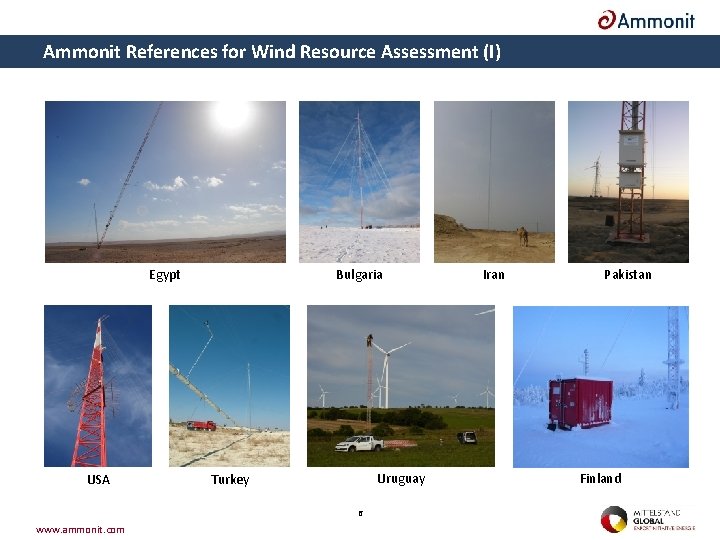 Ammonit References for Wind Resource Assessment (I) Egypt USA Bulgaria Uruguay Turkey 6 www.