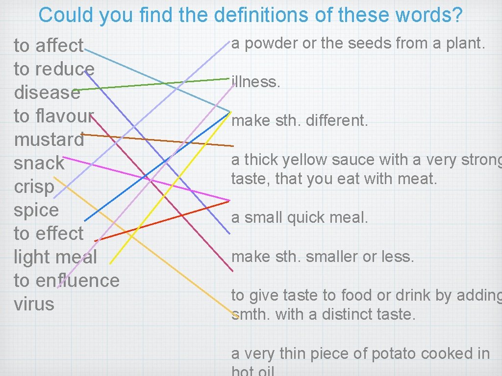 Could you find the definitions of these words? to affect to reduce disease to