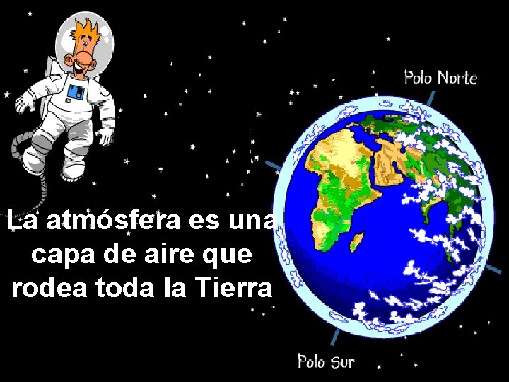 La atmósfera es una capa de aire que rodea toda la Tierra 